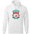 Mikina LIVERPOOL logo s kapucňou, biela