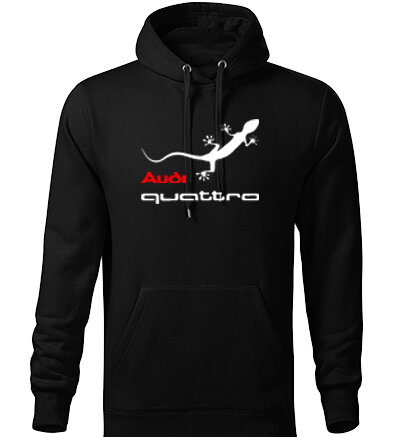 Mikina AUDI quattro s kapucňou