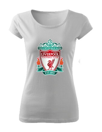 Dámske tričko LIVERPOOL logo, biele