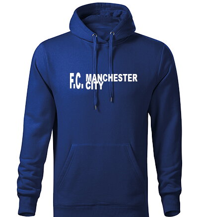 Mikina F.C.Manchester City s kapucňou