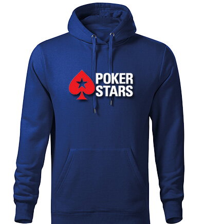 Mikina POKER STARS s kapucňou