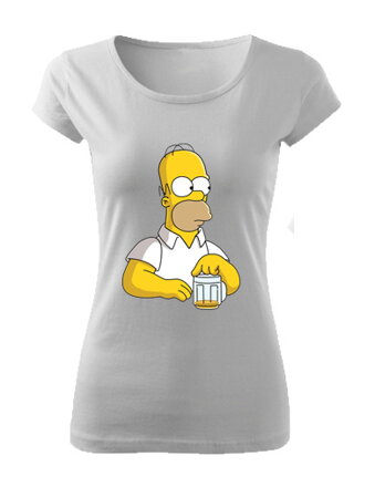 Dámske tričko THE SIMPSONS HOMMER pivo