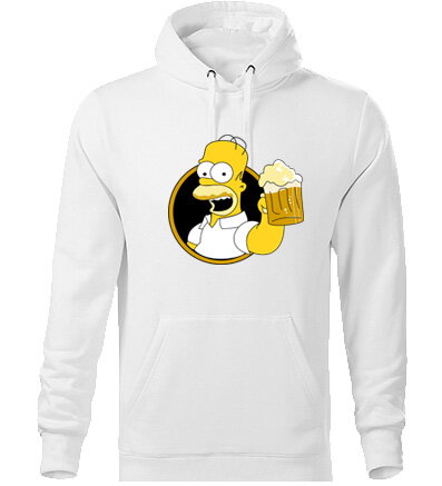 Mikina THE SIMPSONS HOMMER pivo 2 s kapucňou