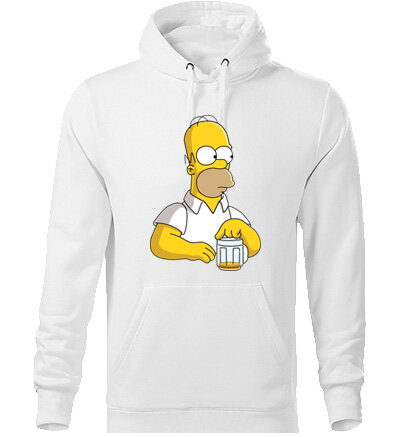 Mikina THE SIMPSONS HOMMER pivo s kapucňou