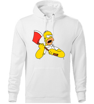 Mikina THE SIMPSONS HOMMER sekera s kapucňou