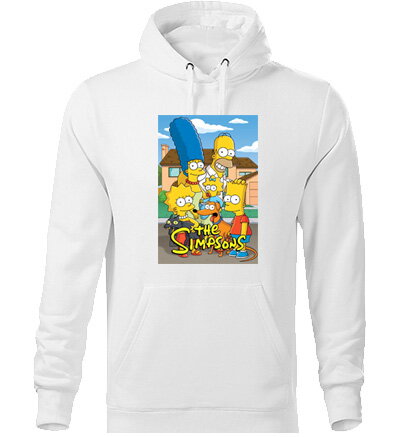 Mikina THE SIMPSONS rodinka s kapucňou