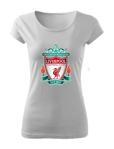 Dámske tričko LIVERPOOL logo, biele