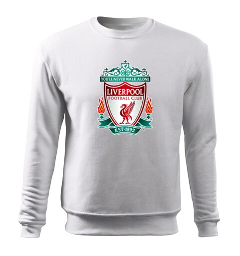 Mikina LIVERPOOL logo klasik, biela
