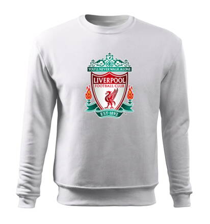 Mikina LIVERPOOL logo klasik, biela