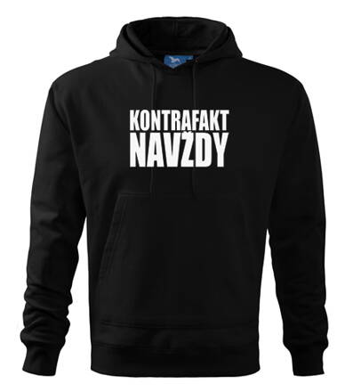 Mikina KONTRAFAKT NAVŽDY s kapucňou