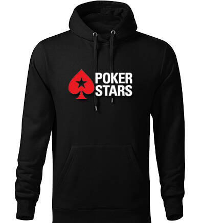 Mikina POKER STARS s kapucňou